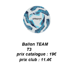 Ballon TEAM T3 bleu blanc